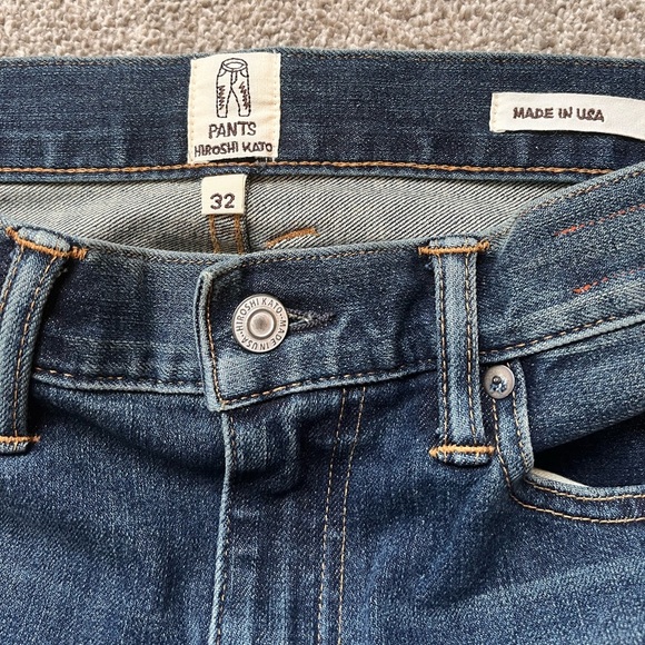 Mens Hiroshi Kato Selvedge The Pen Rain Slim Fit 10.5 oz Denim 32x30 - Picture 5 of 10